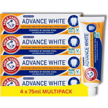 Arm & Hammer Advance White Toothpaste, Whiter Smile, 4 x 75ml Multipack