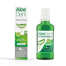 Aloe Dent - Whitening Aloe Vera Gel Toothpaste & Mouthwash - Fluoride Free - Whitening Action, Supports Healthy Gums & Freshens Breath - Vegan, Cruel