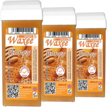 Roll on wax cartridge 100ml roller Natural HONEY- WAXEE (3 x 100ml roll-on wax c