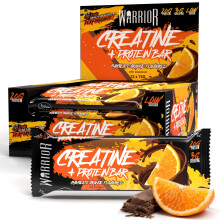 Warrior RAW Creatine Protein Bar, 20g High Protein Oat Flapjack With 3g Creatine