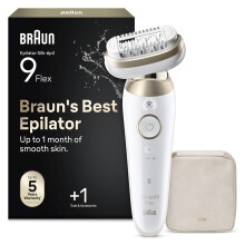 Braun Silk·épil 9 Flex, Epilator with 360 Flexible Head for Easy Hair Removal,