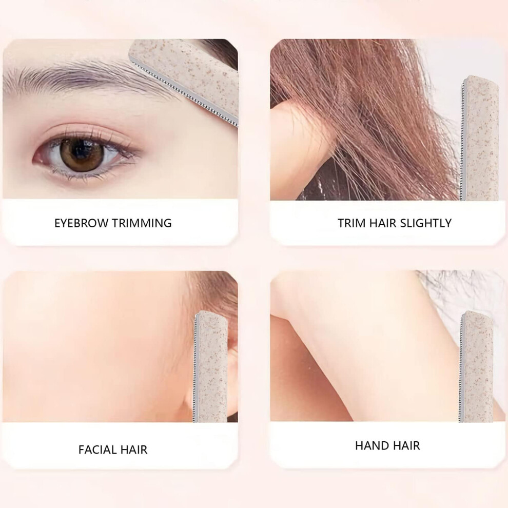 Lanjue 6Pcs Dermaplaning Blades For Face, Wheatstraw Eyebrow Razor Face Peach Fuzz Remo