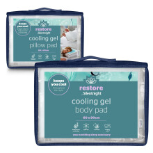Silentnight Restore Cooling Gel Pillow & Mattress Pad - Helps Absorb Body Heat P
