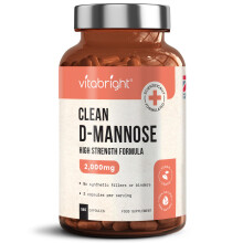 VitaBright D-Mannose Capsules | 180 Capsules | 60 Day Supply | High-Strength Alt