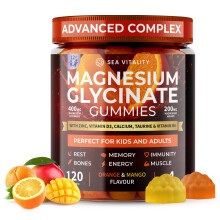 Magnesium Glycinate Gummies for Kids & Adults - High Strength Magnesium Glycinat