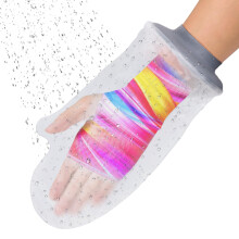 COMFYTHERA Waterproof Hand Cast Cover for Shower Wound Protector Bath Adult Watertight Cast Bag Showering for Surgery Wrist, Finger, Reusable Durable