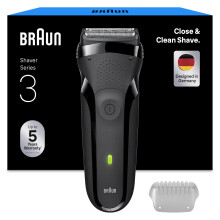 Braun Series 3 Electric Shaver, 3 Flexible Blades, Dry Razor for Men, Includes R