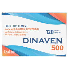 Dulac - Dinaven 500, Food Supplement for Leg Circulation Support, 120 Tablets, w