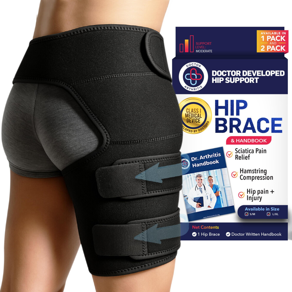 Dr. Arthritis Doctor Developed Hip Support Brace & Doctor Handbook - Sciatica Pa
