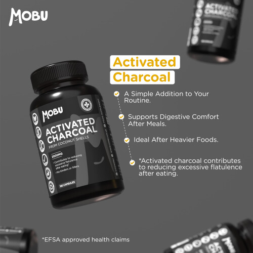 Activated Charcoal Capsules 2000mg – 180 Capsules | Helps Reduce Excessive Flatu 2