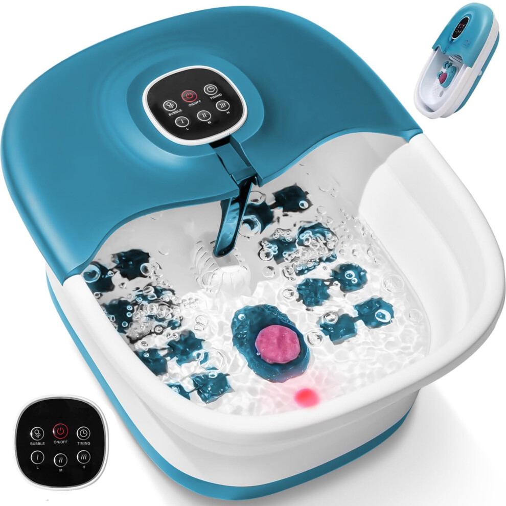 Knqze Foot Spa And Massager With Heater, Heated Foot Bath With Remote Control, Pumice