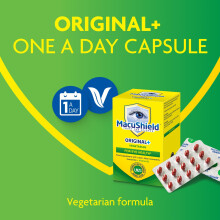 MacuShield Original+ Vegetarian – 90 Day Pack, Eye Health Supplement* with Lutei