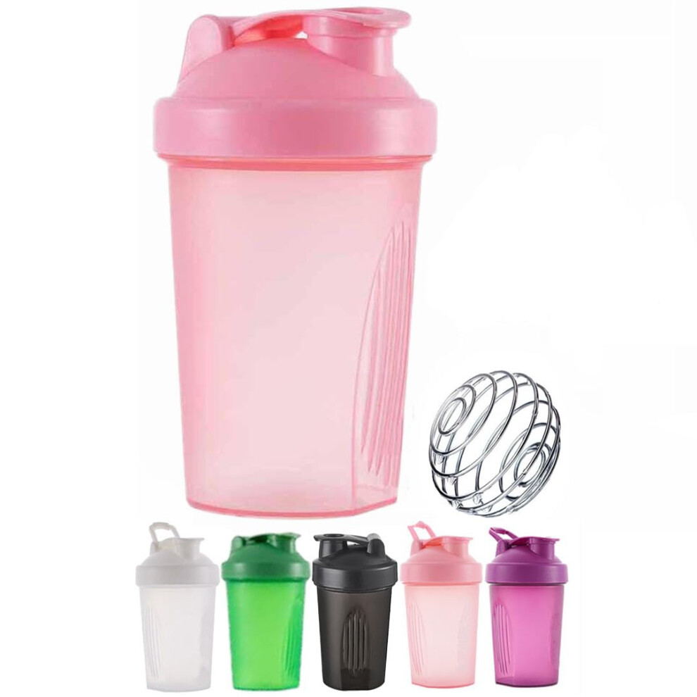 Bfglly 400Ml, Protein Shaker Bottle, With Wire Mixing Ball, Leak-Proof, Bpa Free