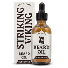 Striking Viking Beard Oil - 60 ml, Unscented, Vegan - Beard Growth Oil for Sensi