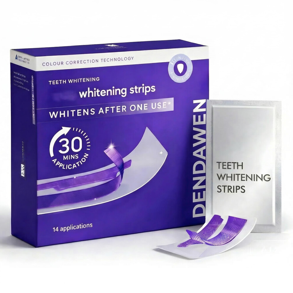 Photos - Toothpaste / Mouthwash Purple Teeth Whitening Strips â Non-Sensitive Teeth Whitening Stickers, 14 Packs