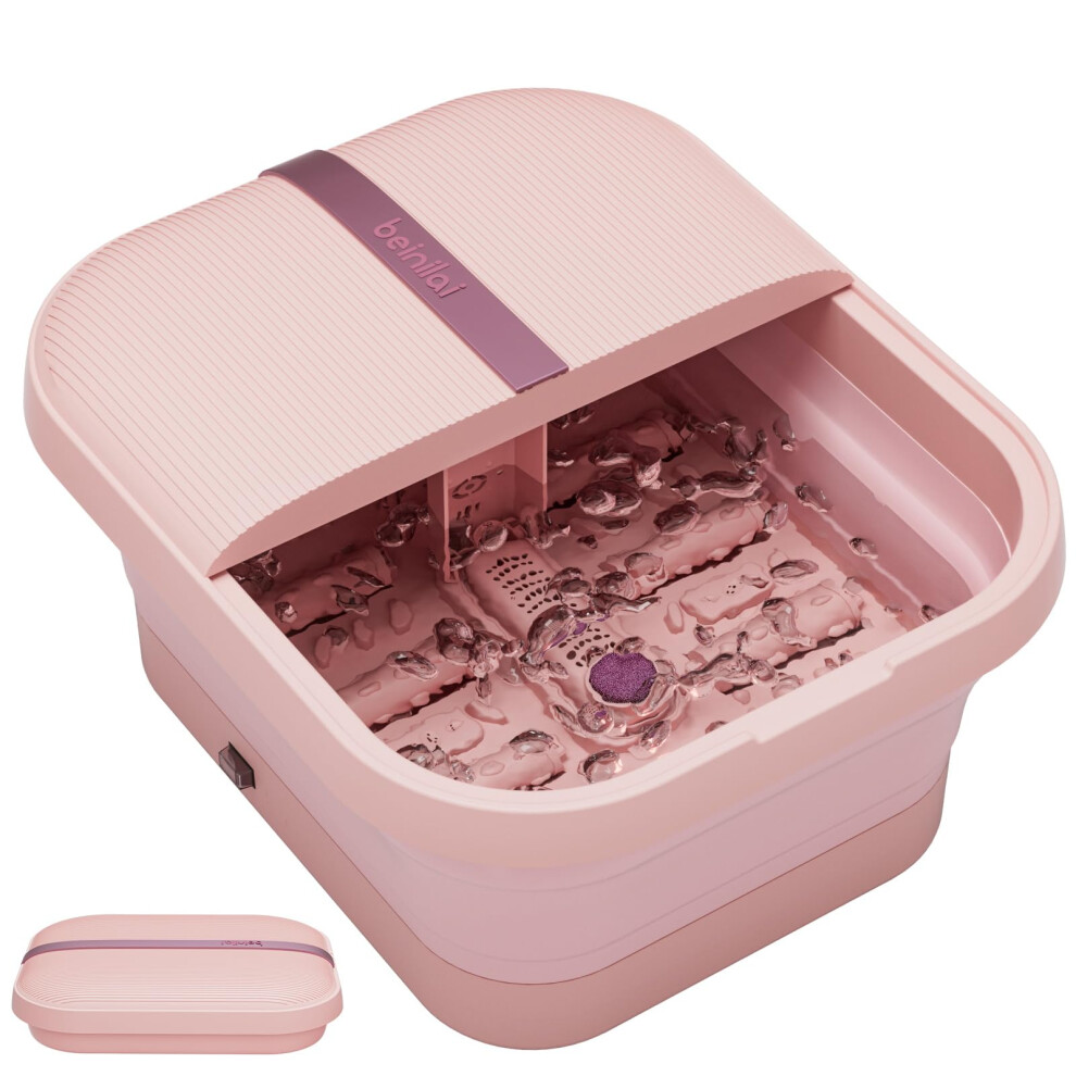 Photos - Massager Beinilai Collapsible Foot Spa and  with Heater and Bubbles,Six Massage R