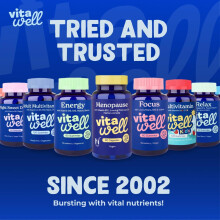 Vitawell Hair Lush Locks Gummies - Hair Growth + Skin + Nails Vitamins Chews | C