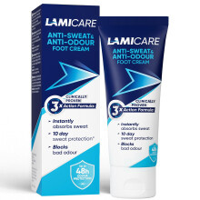 Lamicare Anti-Sweat & Anti-Odour Foot Cream 75ml - Blocks Foot Odour, Up to 10 D