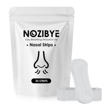 Nozibye Nose Strips for Breathing | Anti Snore & Better Sleep (30 Count, Clear)