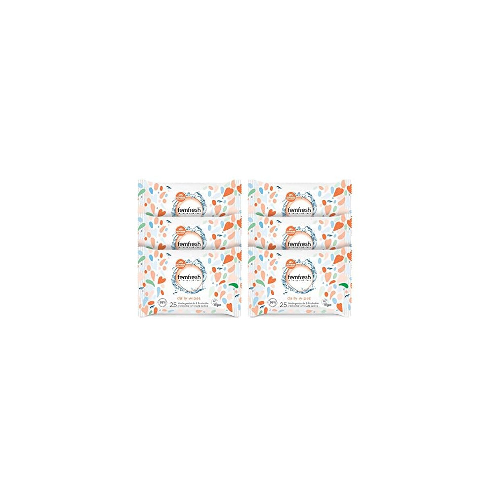 Femfresh Intimate Wipes - Flushable & Biodegradable Disposable Feminine Hygiene