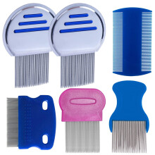 OBSCYON 6Pcs Lice Comb,Double Sided Nit Comb for Head Lice Treatment[including L
