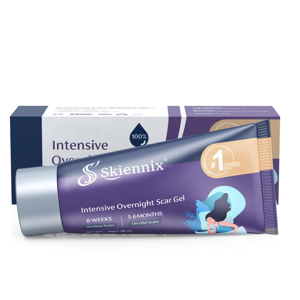 Skiennix Scar Cream, Pm Overnight Silicone Scar Gel For Surgical Scars, C-Sectio