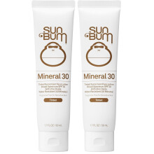 Sun Bum Mineral SPF 30 Tinted Face Sunscreen-Matte Primer-Broad Spectrum Moisturizing Sunscreen with Vitamin E -Travel Size 1.7 oz,(Pack of 2)