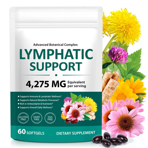 Lymphatic Drainage Supplement, Lymph System Support Supplement Lymph Cleanse Det