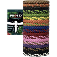 PR0TEX 18 Pack Insect Repellent Bracelet, Adjustable Leather Deet-Free Wrist Ban