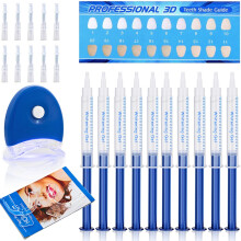 35% Whitening Gel Refills with LED Light and Mouth Trays - 10 PCS 3ML Teeth Whit