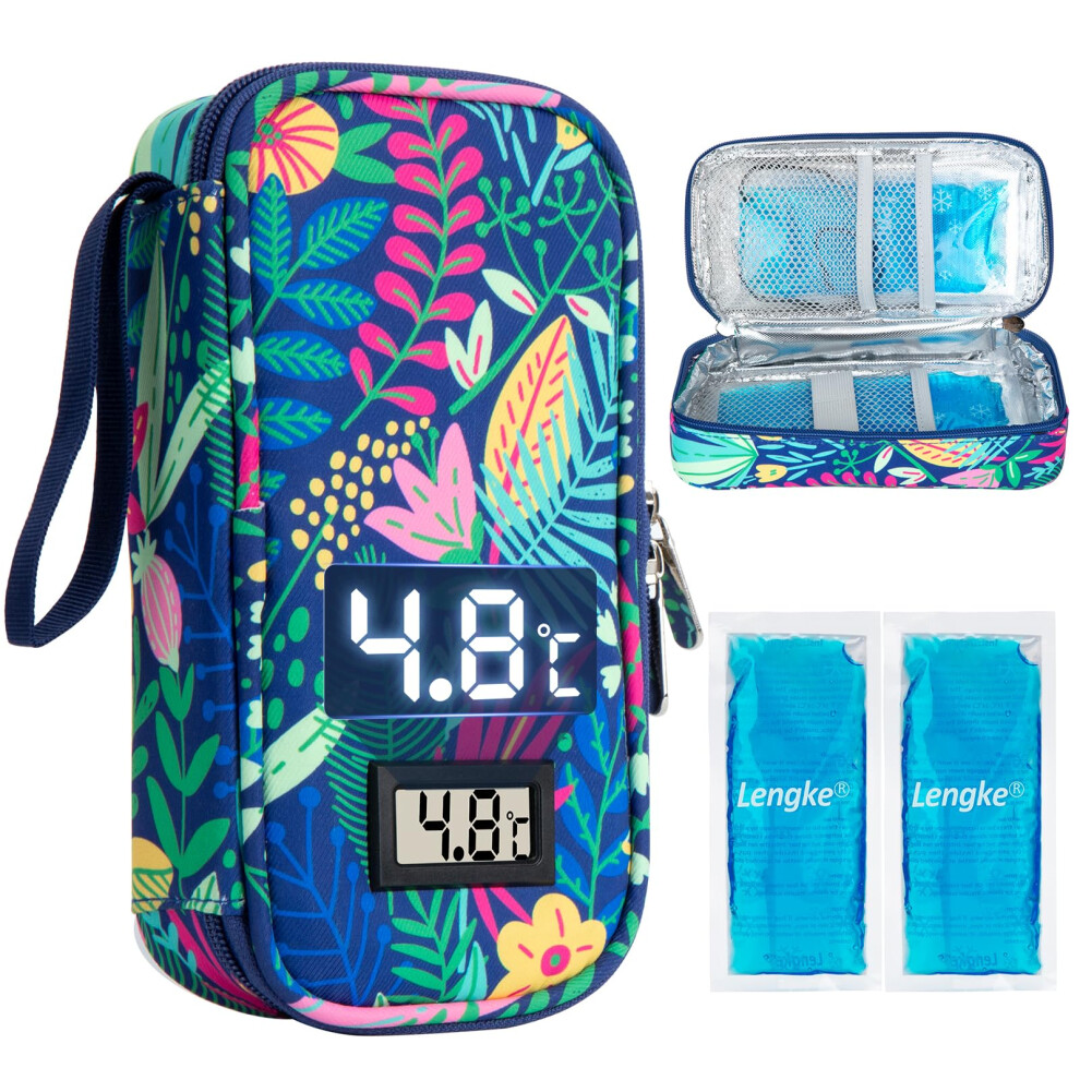 Sunmon Insulin Cooler Travel Case With Temperature Display, Cooler Bag Compatibl