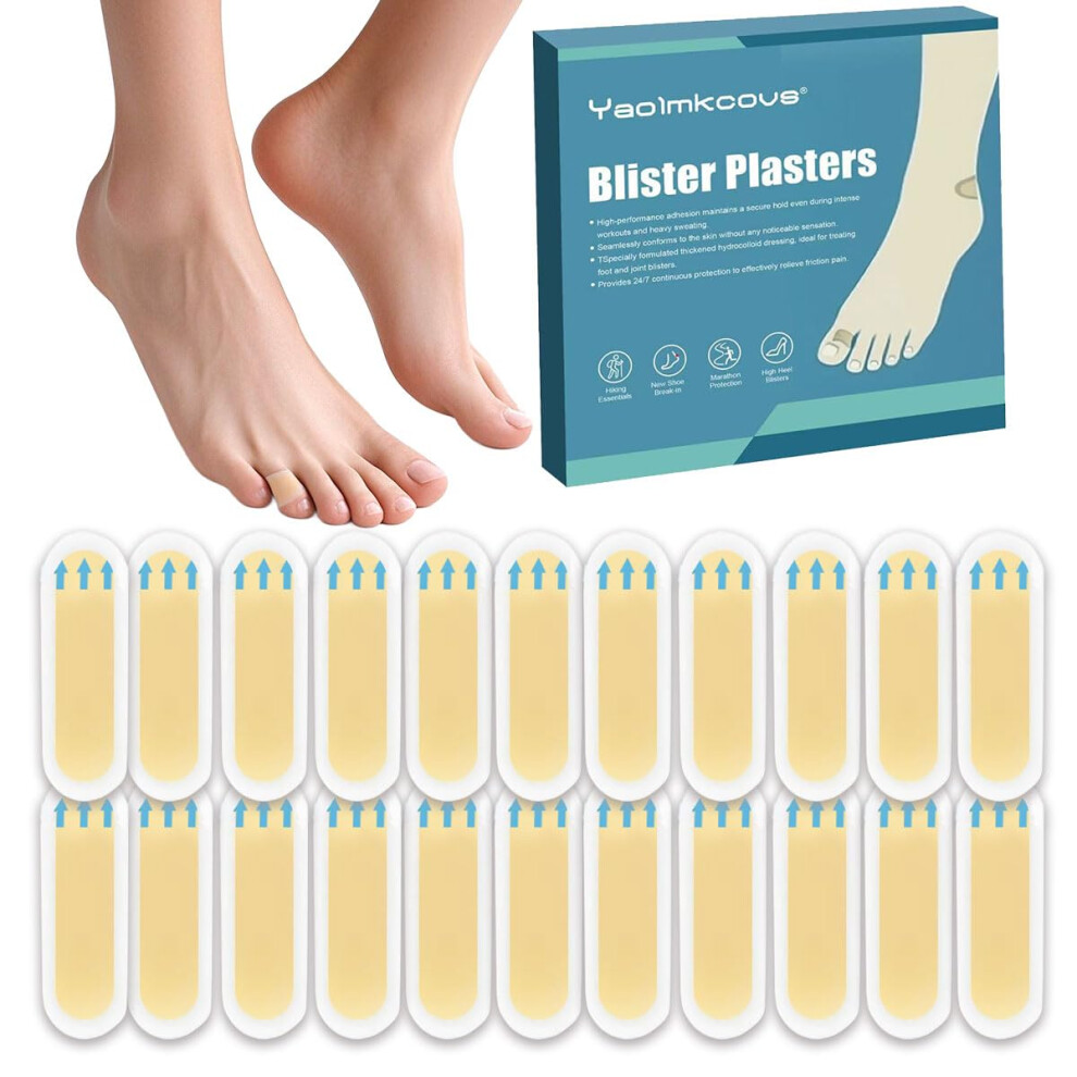 Yaolmkcovs 22Pcs Blister Plasters For Feet Waterproof Hydrocolloid Plasters Invisible Blist
