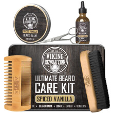 Viking Revolution - Ultimate Beard Kit Spiced Vanilla - Grooming Kit for Men wit