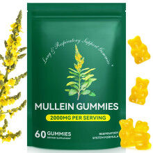 Mullein Gummies 2000mg for Lungs -Mullein Leaf Extract for Lungs Cleanse & Detox
