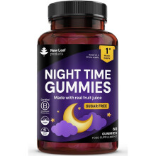 Chewable Night Time Sleep Gummies - Enriched with Vitamin B6 and Magnesium - Sug