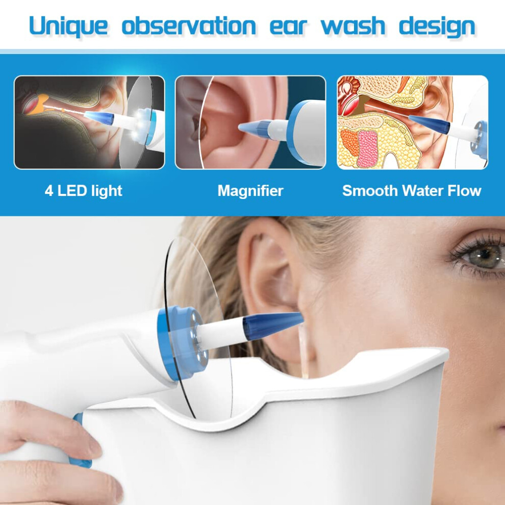 Temodu Ear Wax Removal Kit, Rechargeable Electric Earwax Remove Removal Ear Irrigation