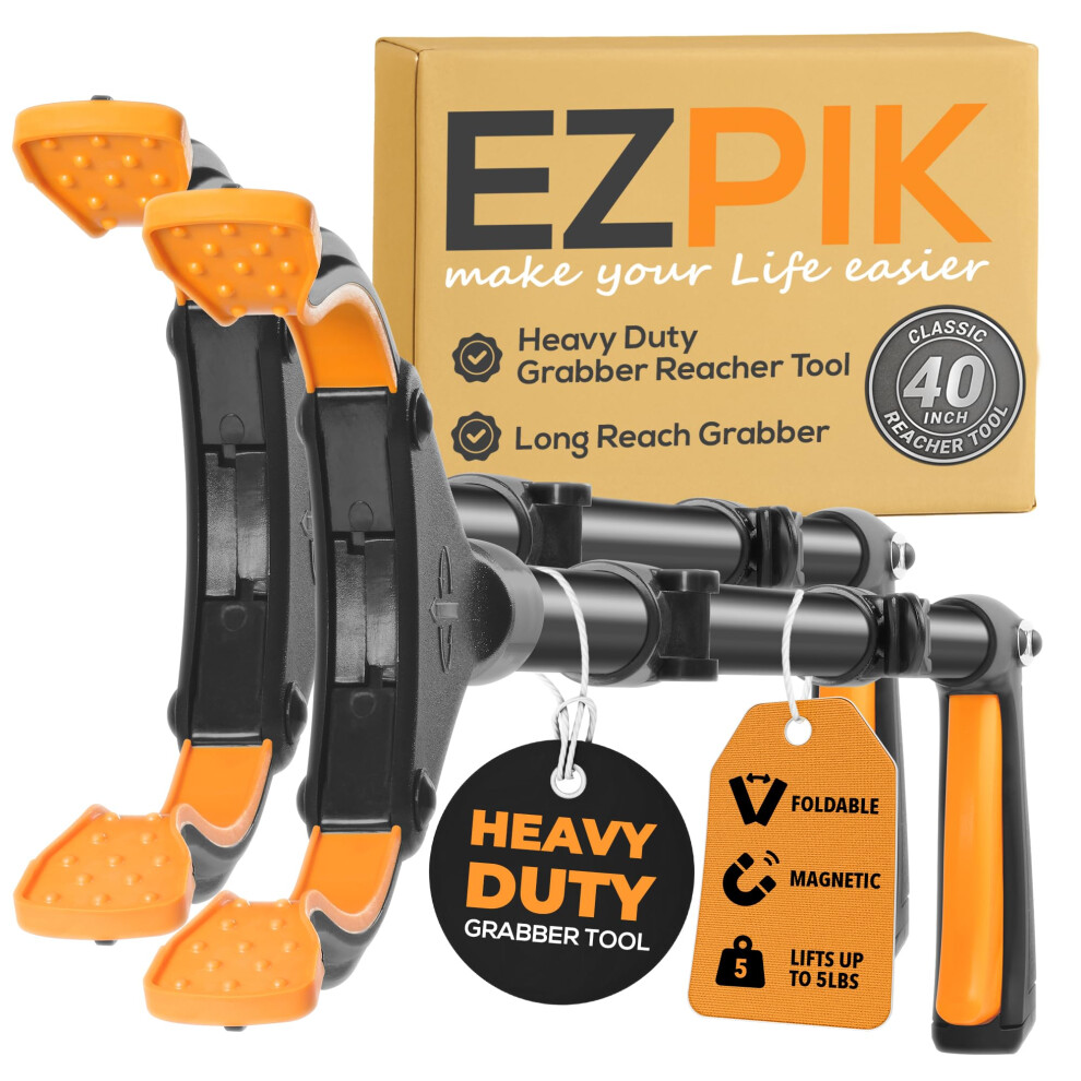 Ezpik 2 X 40" Extra Long Litter Picker-Grabber - Heavy-Duty Rubbish Picker Grab
