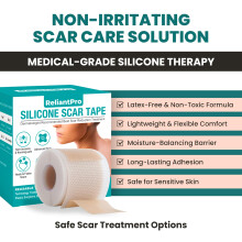 ReliantPro Waterproof Silicone Scar Tape - Hypoallergenic Medical Grade Silicone