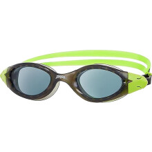Zoggs Panorama Kids Swimming Goggles (Smoke Lens, Black/Green, 6-14 Years) with