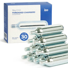 CO2 cartridge (30pk) 16g C02 Cartridges Threaded For CO2 Bike Tyre Inflator