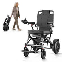 ByteTecpeak D14 Foldable Electric Wheelchair with Powerful 500W Motor, 12Ah Remo