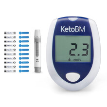 KetoBM Blood Ketone Meter Kit for Keto Diet Testing - Complete Test Kit with Mon