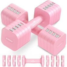 Amonax Adjustable Dumbbells Set, 1kg/2kg/3kg/4kg/5kg Dumbbell Pair, 4-in-1 and 5