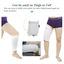 HANSILK Catheter Leg Bag Holder 2 Pcs Convenient Washable Reusable Elastane Stit