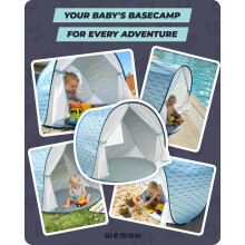 Pop Up Beach Tent, UPF 50+ UV Protection Sun Shelter Canopy with Mosquito Net Po