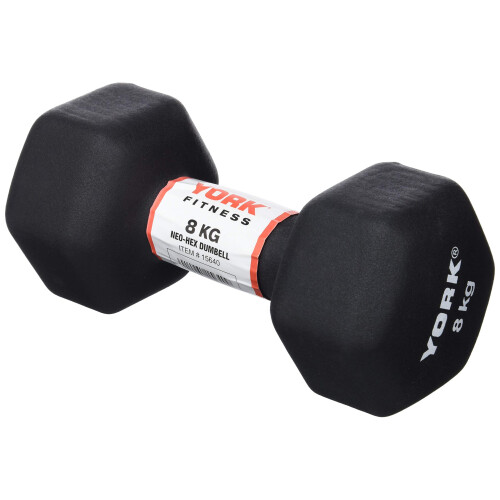 York Fitness York Neo Hex Dumbbells - Black, 8 kg