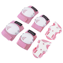 Kids/Youth Knee Pad Elbow Pads for Roller Skates Cycling BMX Bike Skateboard Inline Rollerblading Skating Skatings Scooter Riding Sports (Pink / Whit