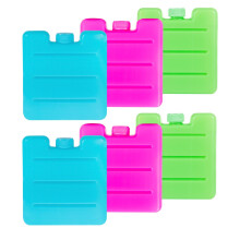 ASAB 6 Pack Freezer Blocks for Cool Bags Reusable Small Ice Packs for Lunch Boxe
