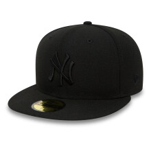 New Era New York Yankees 59fifty Cap Black On Black - 7-56cm