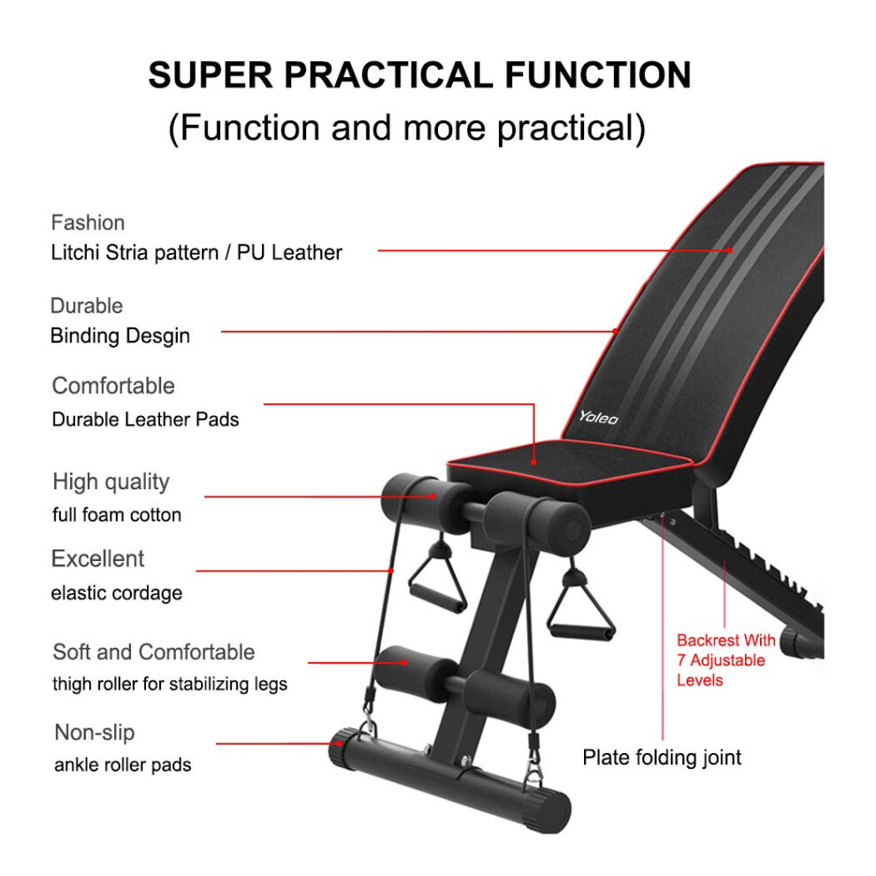 Photos - Weight Bench YOLEO Adjustable  - Utility es for Full Body Workout, Fo